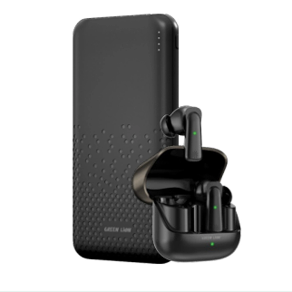 پاور بانک گرین لاین مدل Rome & Earbuds   ظرفیت 10000 میلی آمپر ساعت