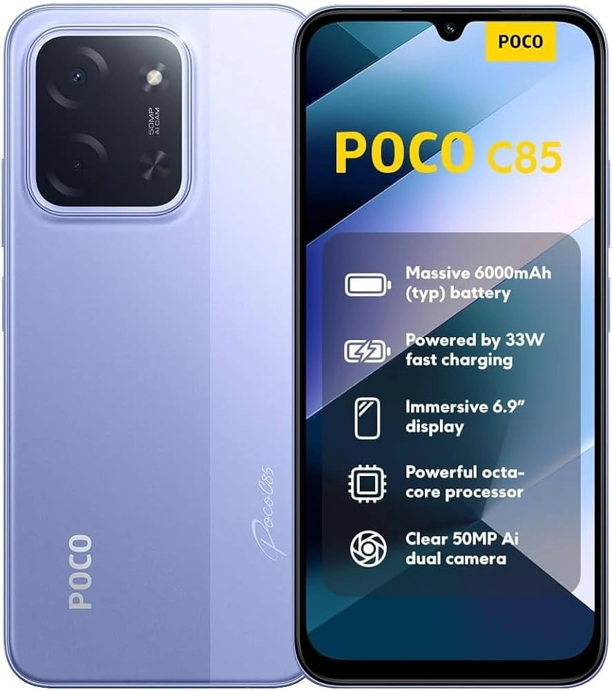 گوشی موبایل شیائومی مدل Poco C85 دو سیم کارت ظرفیت 128/6 گیگابایت