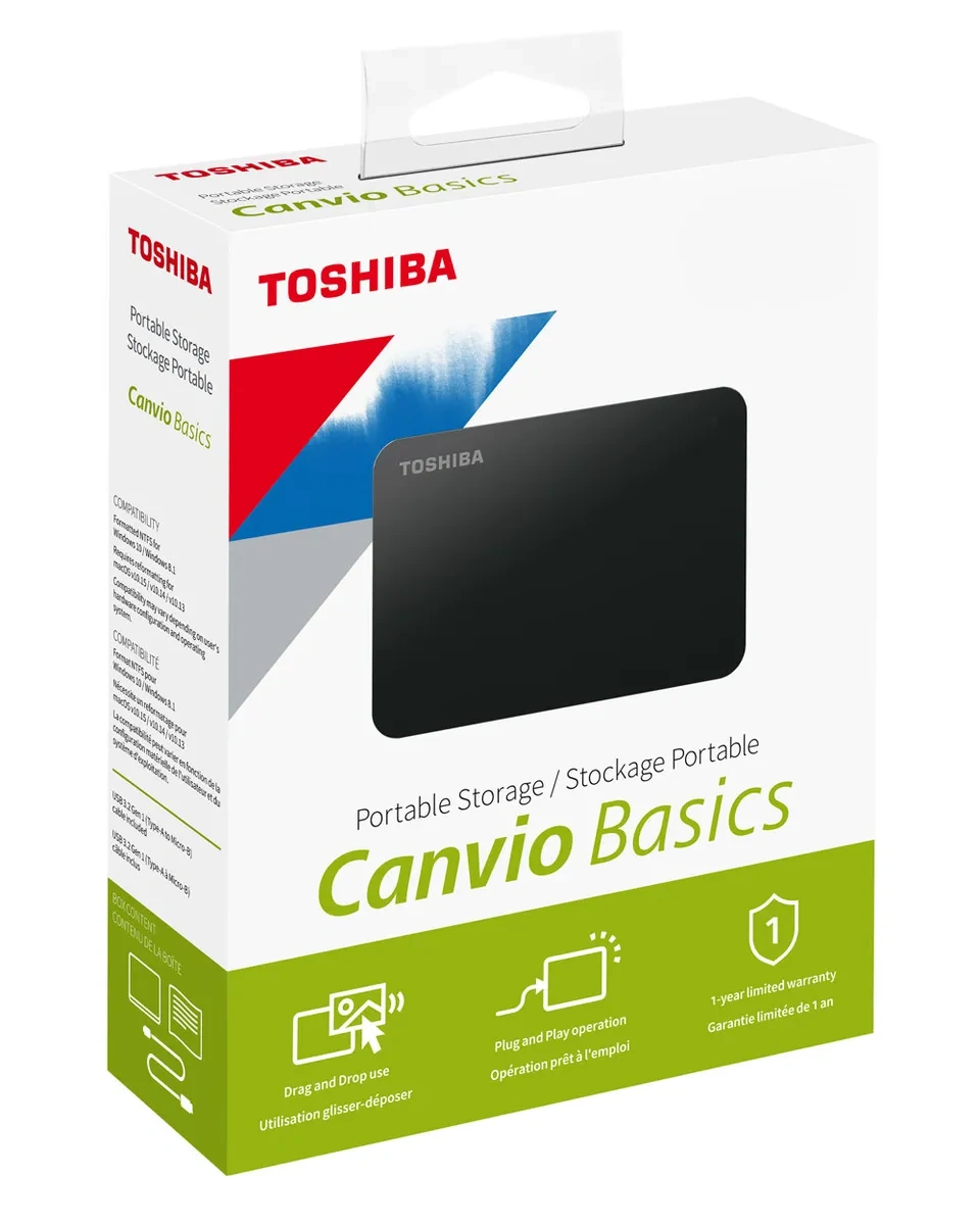 هارد اکسترنال توشیبا مدل Canvio Basics ظرفیت 1 ترابایت